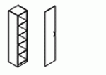 Шкаф узкий закрытый SR-5U
